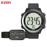 EZON T057 Men's Heart Rate Monitor Running Digital Watch Alarm Chronograph Calorie Counter Sport Watch with Chest Strap - EZON Watch