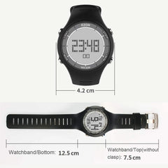 EZON Digital Watch 5ATM Waterproof Stopwatch with Countdown Timer/Chronograph/Lap Timing/EL Backlight/Alarm,Non Bluetooth,Digital Sports Watch for Men & Women L008C01 - EZON Watch