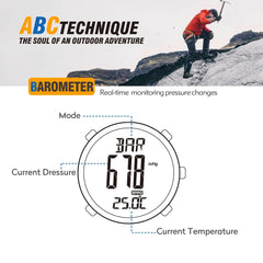 EZON Sports Digital Watch H001,Classic Outdoor Adventure Watch with Altimeter, Barometer & Compass,Timer/Temperature/Sunrise & Sunset Display, Suitable for Hiking Mountain Use - EZON Watch