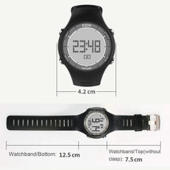 EZON Digital Watch 5ATM Waterproof Stopwatch with Countdown Timer/Chronograph/Lap Timing/EL Backlight/Alarm,Non Bluetooth,Digital Sports Watch for Men & Women L008C01 - EZON Watch