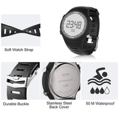 EZON Digital Watch 5ATM Waterproof Stopwatch with Countdown Timer/Chronograph/Lap Timing/EL Backlight/Alarm,Non Bluetooth,Digital Sports Watch for Men & Women L008C01 - EZON Watch