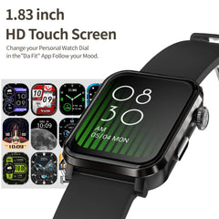 EZON S7 Smart Watch 1.83" HD Smartwatch Fitness Tracker Watch with Heart Rate/Sleep/Stress/Spo2 Monitor,120+ Sports Modes - EZON Watch