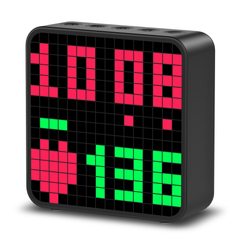 EZON bluetooth heart rate monitor and pixel art clock with interval trainer - cute animation alarm clocks for bedrooms, no app needed EZON