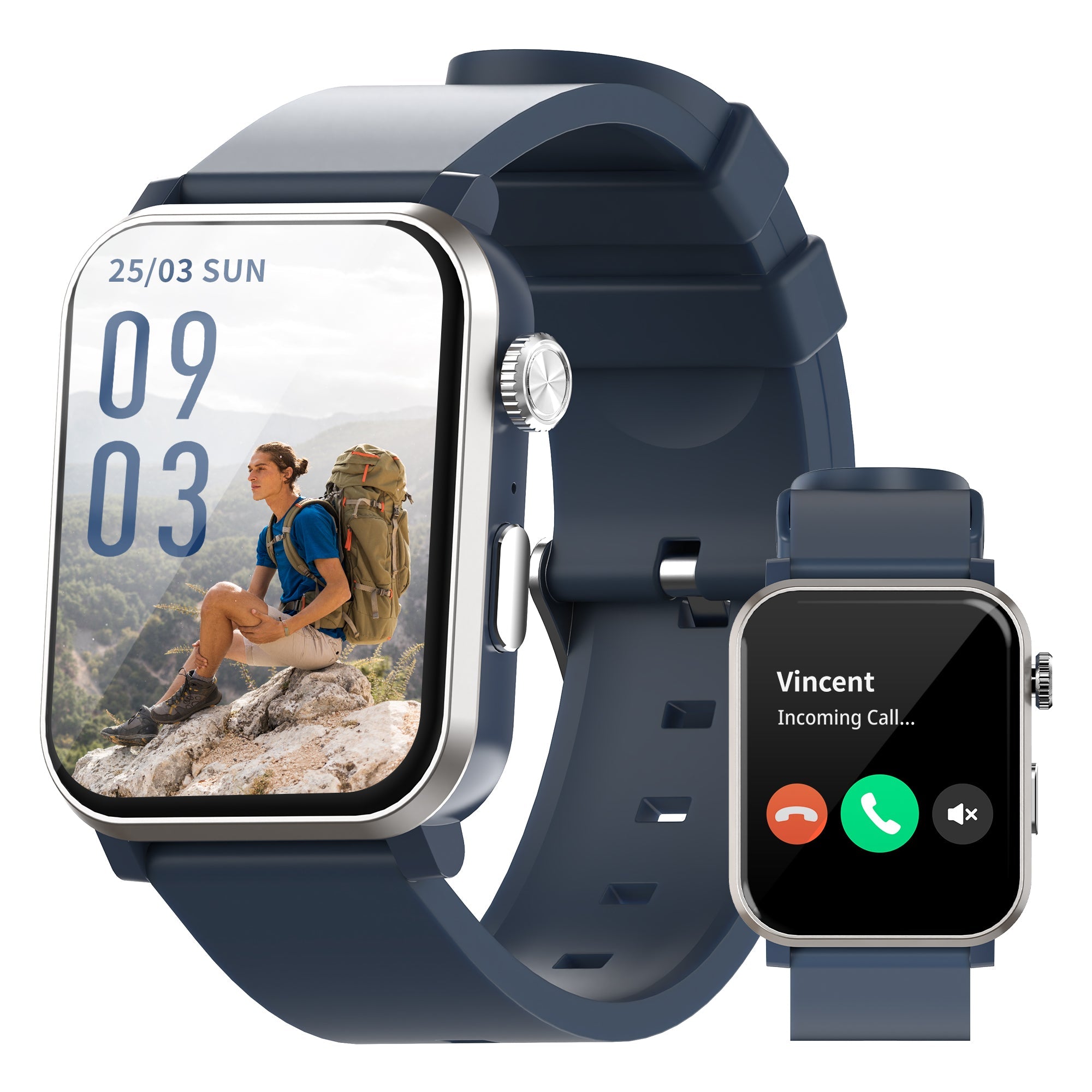 EZON S7 Smart Watch 1.83" HD Fitness Tracker with Heart Rate and Spo2 Monitor EZON