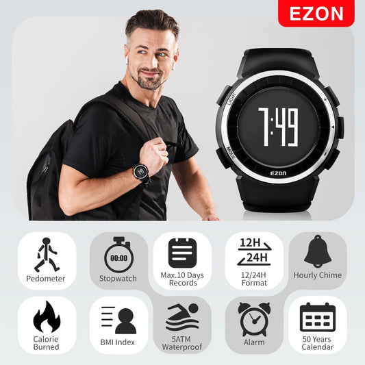 EZON Men's Digital Watch T029 EZON